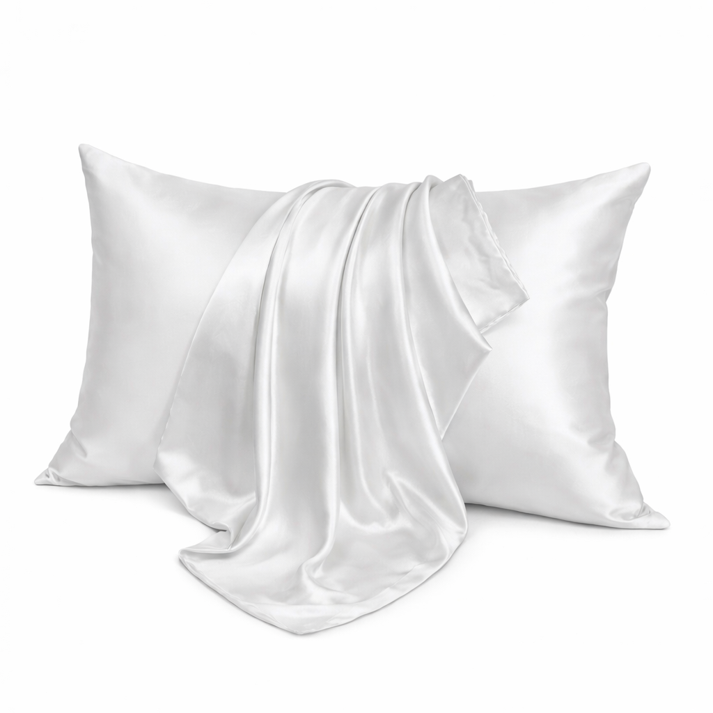 Taie d'oreiller en satin de soie