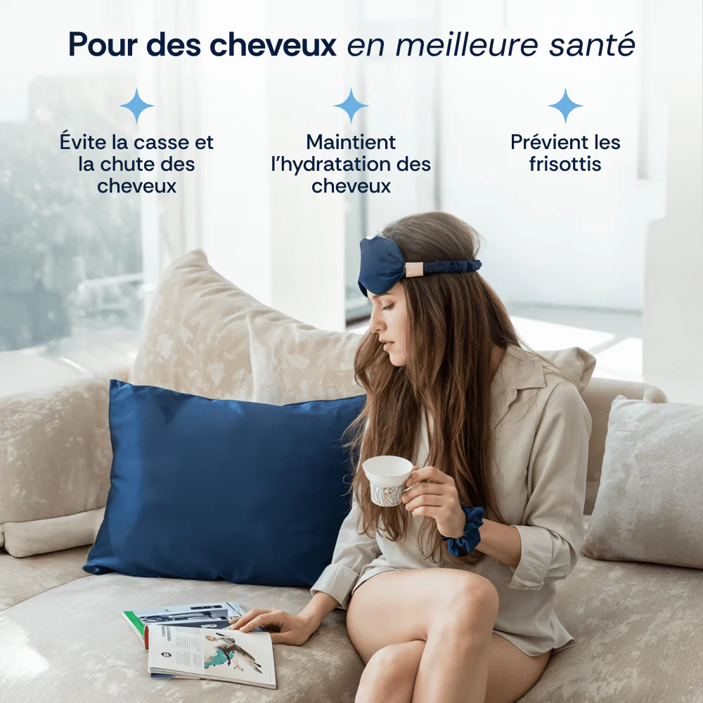 Taie d'oreiller en satin de soie