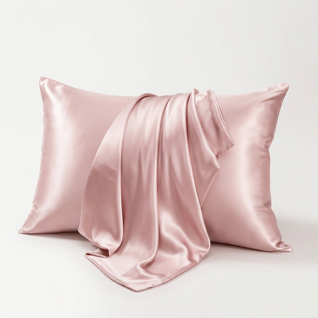 Taie d'oreiller en satin de soie